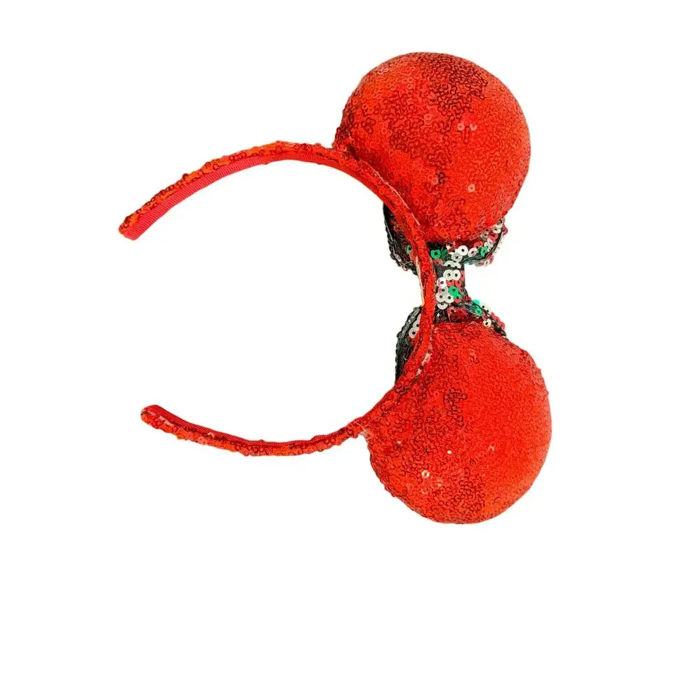 Disney Parks Minnie Mouse Red Sequin Ears Headband Christmas Holiday